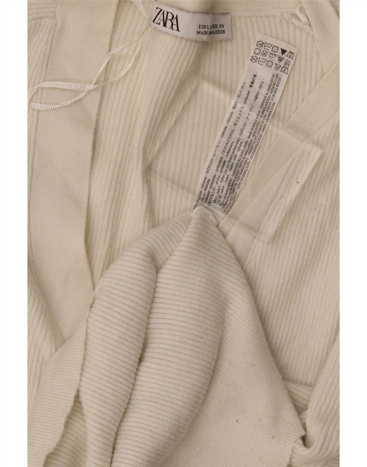 Zara Dame oversized cardigan sweater UK 16 Large Off White Viscose