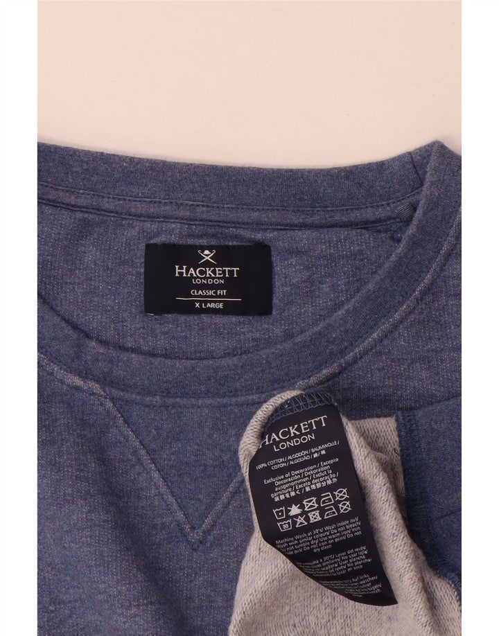 Hackett Herre Sweatshirt Jumper XL Blå Bomuld