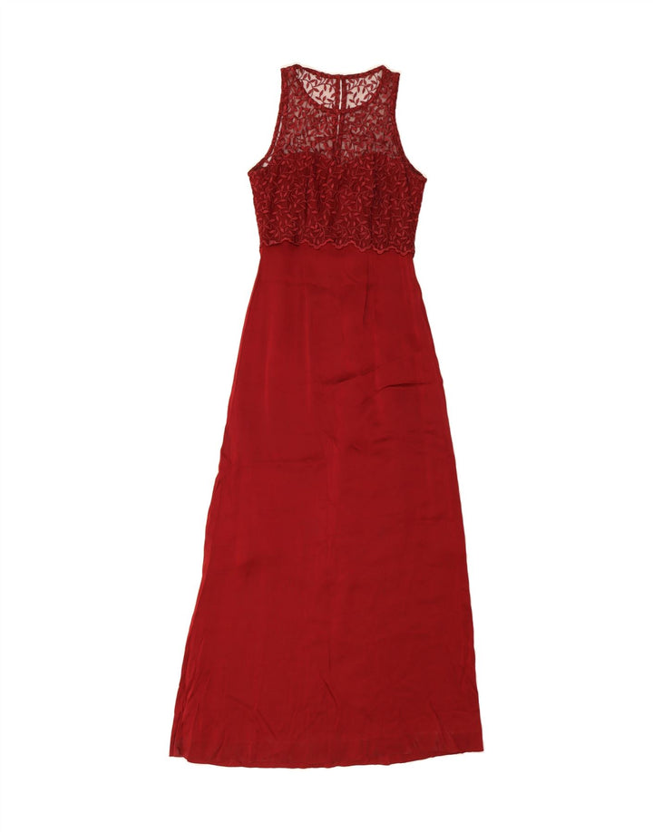 VINTAGE Womens Sleeveless Maxi Dress UK 8 Small Red Vintage Vintage and Second-Hand Vintage from Messina Hembry 