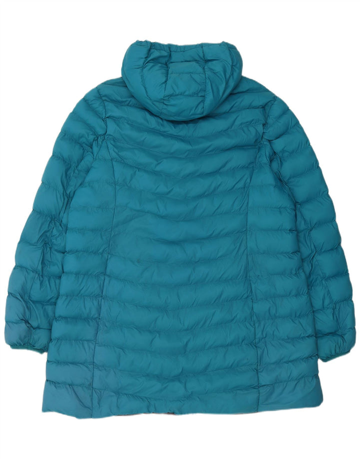Mountain Warehouse Dame Hætte Polstret Frakke UK 20 2XL Blå Polyester