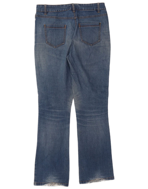 M&Co Dame Bootcut Jeans UK 10 Small W32 L31 Blue Cotton