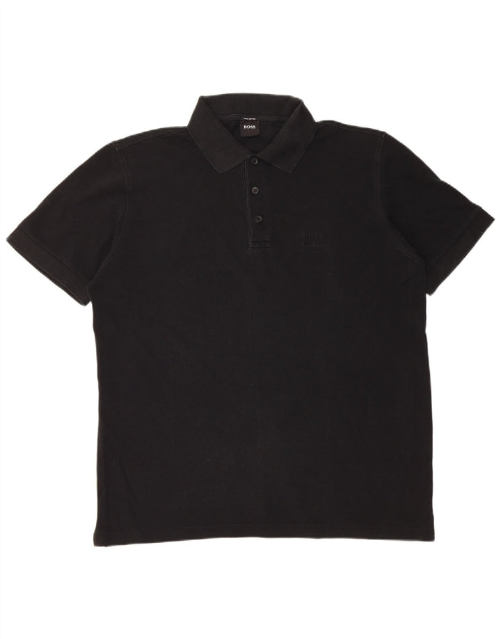 Hugo Boss Herre poloshirt Stor sort bomuld