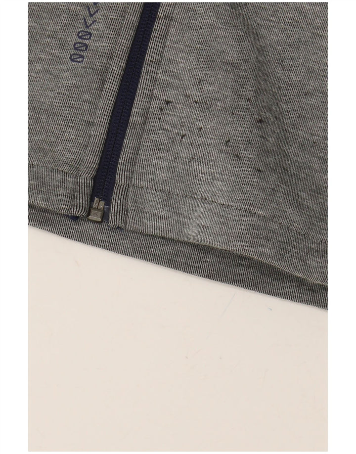 PUMA drenge grafisk hættetrøje med lynlås 9-10 år grå farveblok polyester