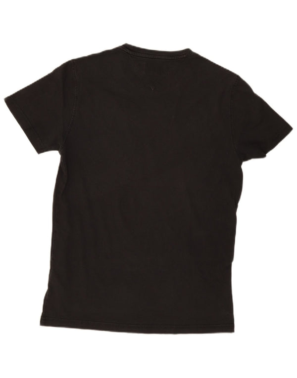Tommy Hilfiger Herre T-Shirt Top Medium Sort Bomuld