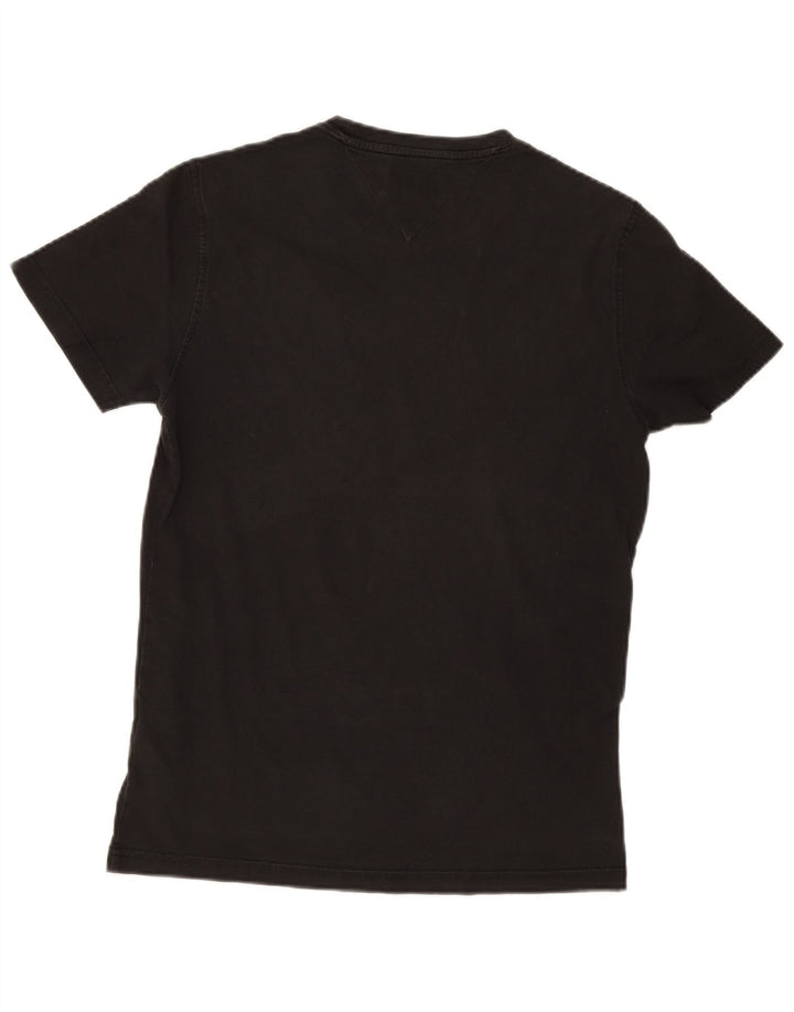Tommy Hilfiger Herre T-Shirt Top Medium Sort Bomuld
