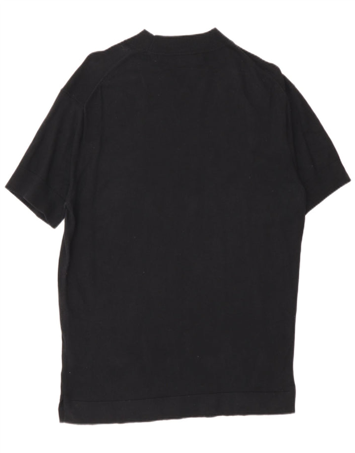 Zara Herre T-Shirt Top XL Sort Bomuld