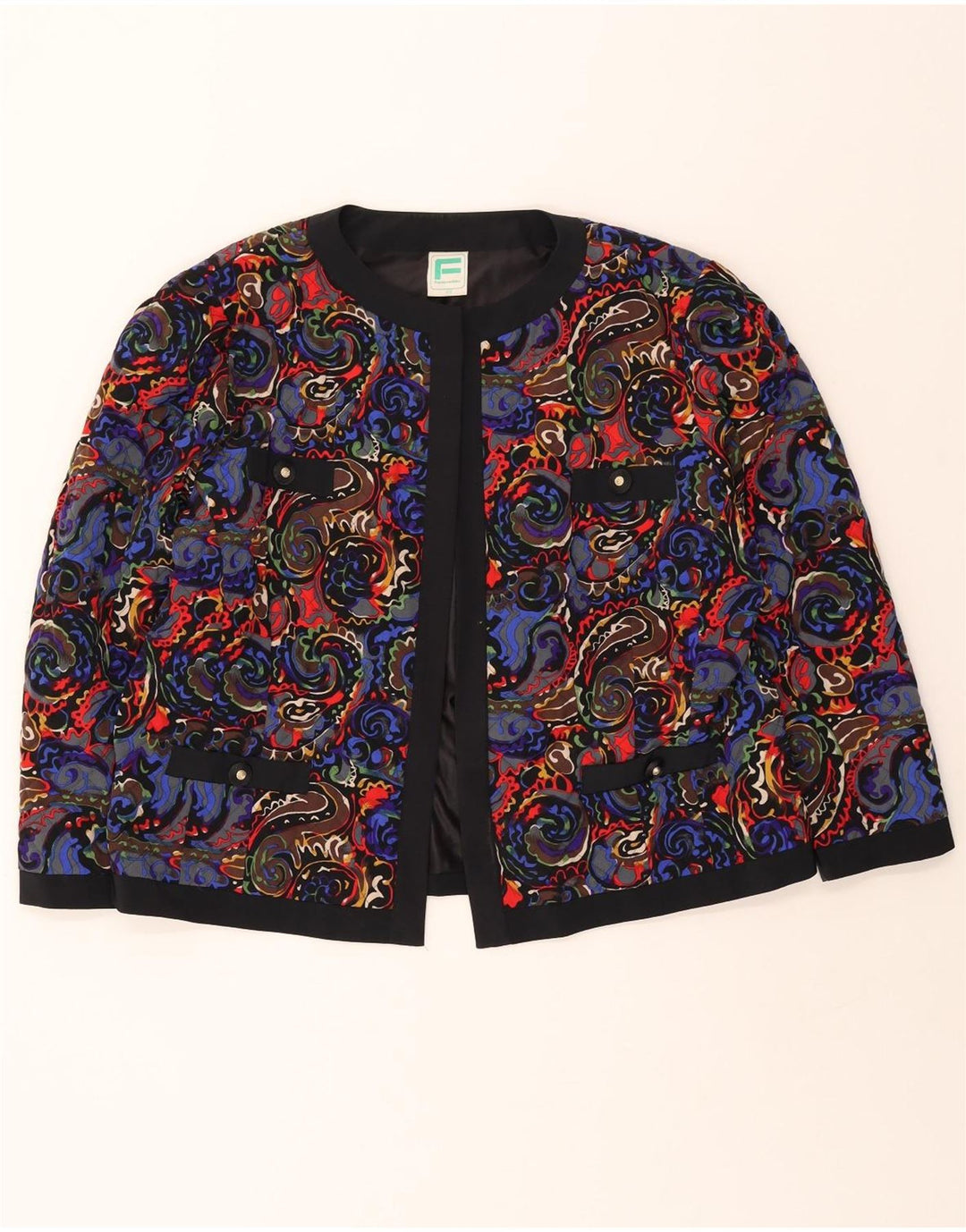 FRANKENWALDER Womens Open Bolero Jacket EU 48 2XL Multicoloured Paisley Vintage Frankenwalder and Second-Hand Frankenwalder from Messina Hembry 