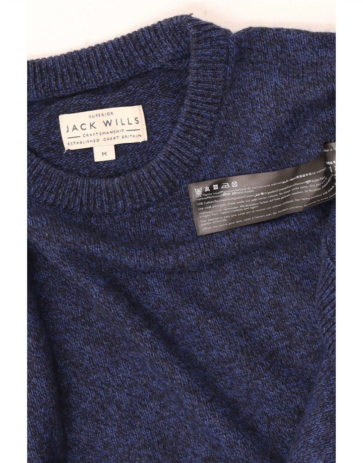 Jack Wills Herre Crew Neck Jumper Sweater Medium Navy Blue Flecked
