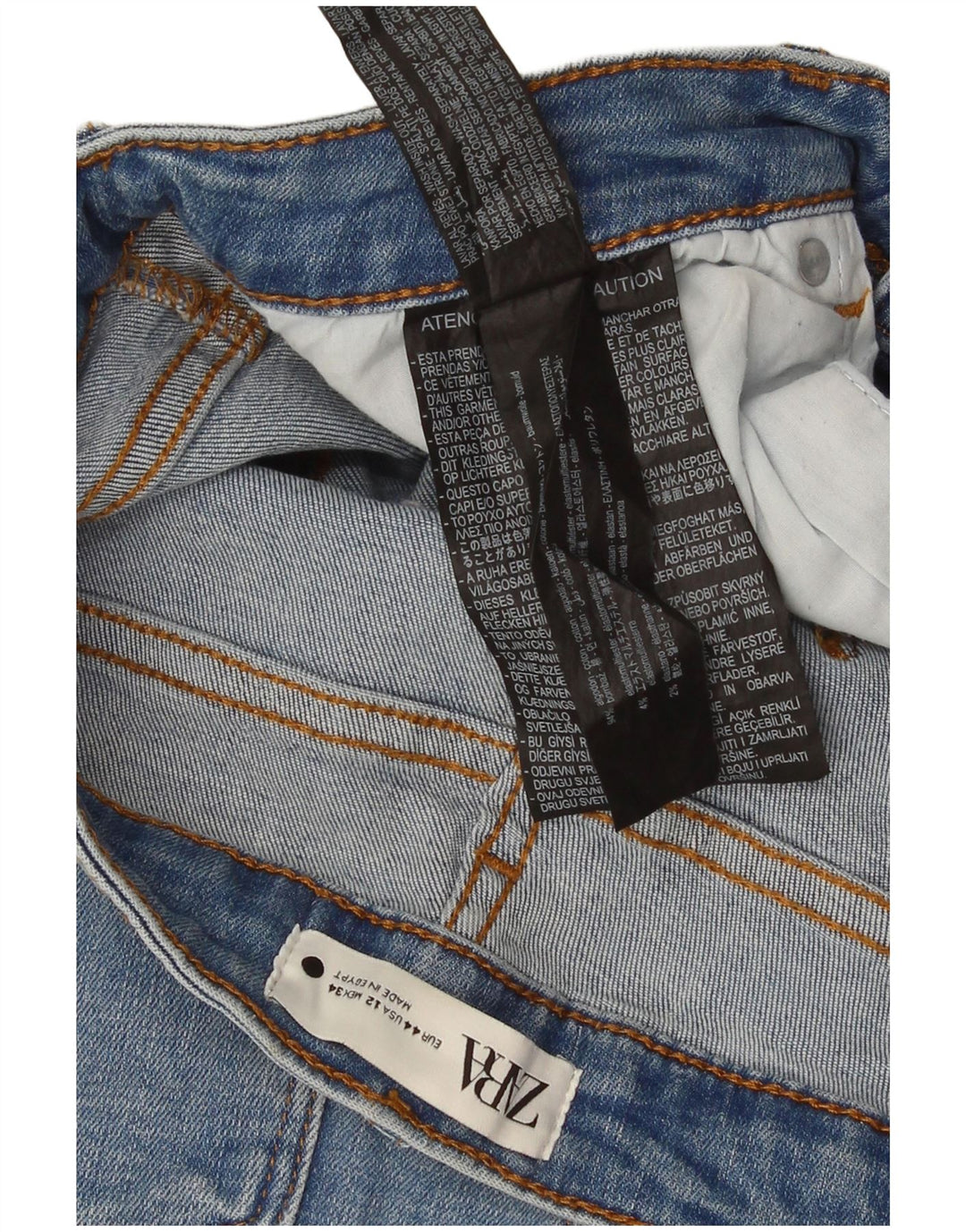 Zara Dame Flared Jeans EU 44 XL W34 L31 Blå Bomuld