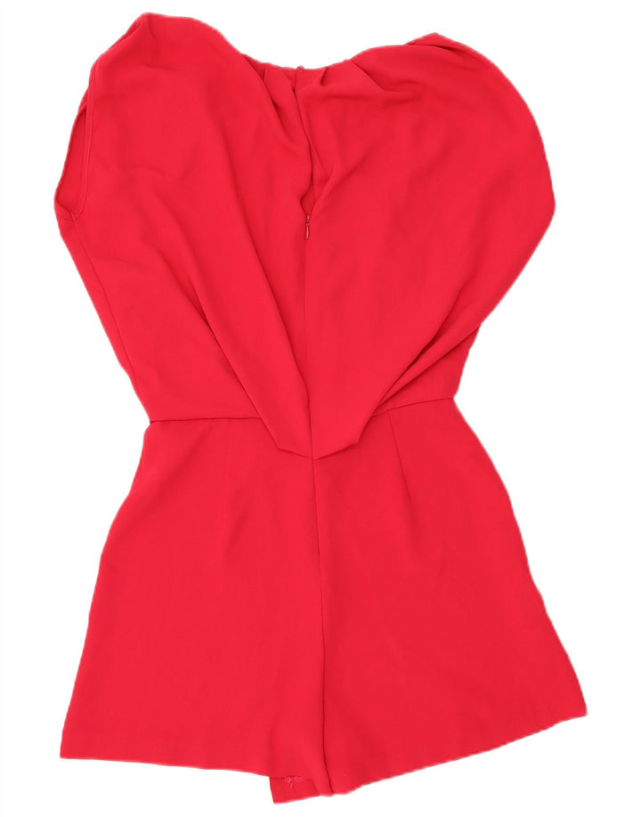 Zara Dame Playsuit UK 10 Small Pink Polyester