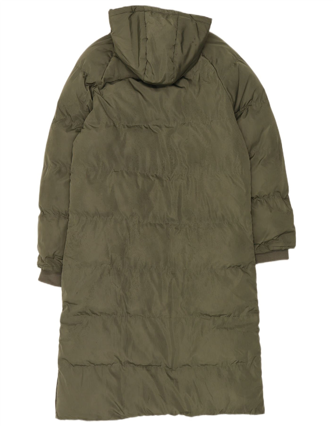 Bænk Dame Hætte Oversized Polstret Frakke UK 16 Stor Khaki Polyester