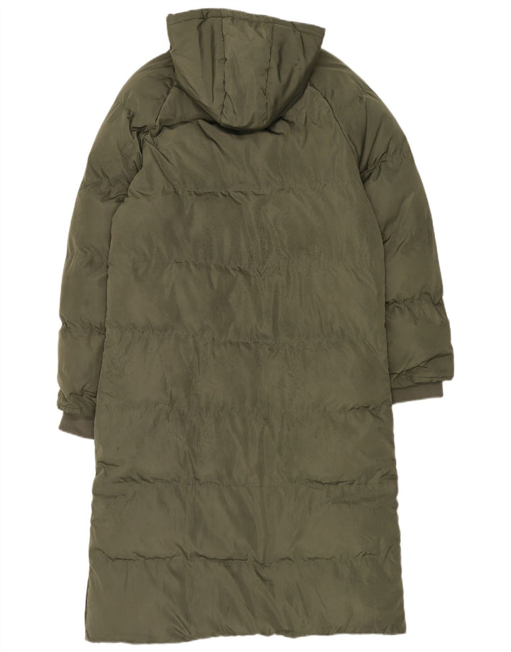 Bænk Dame Hætte Oversized Polstret Frakke UK 16 Stor Khaki Polyester