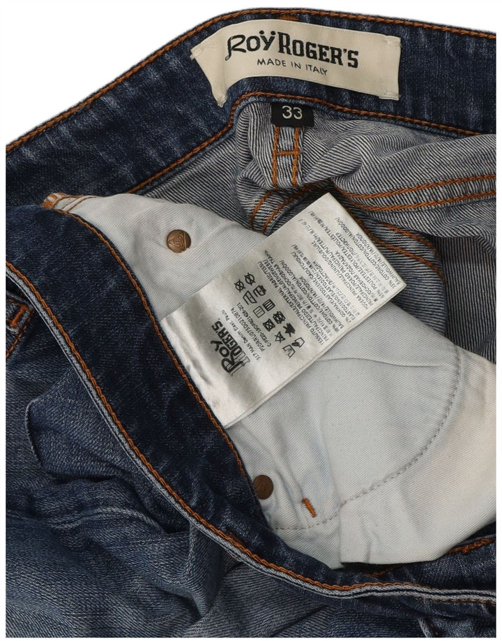 ROY ROGERS Womens Distressed Tapered Jeans W33 L26 Blue Cotton