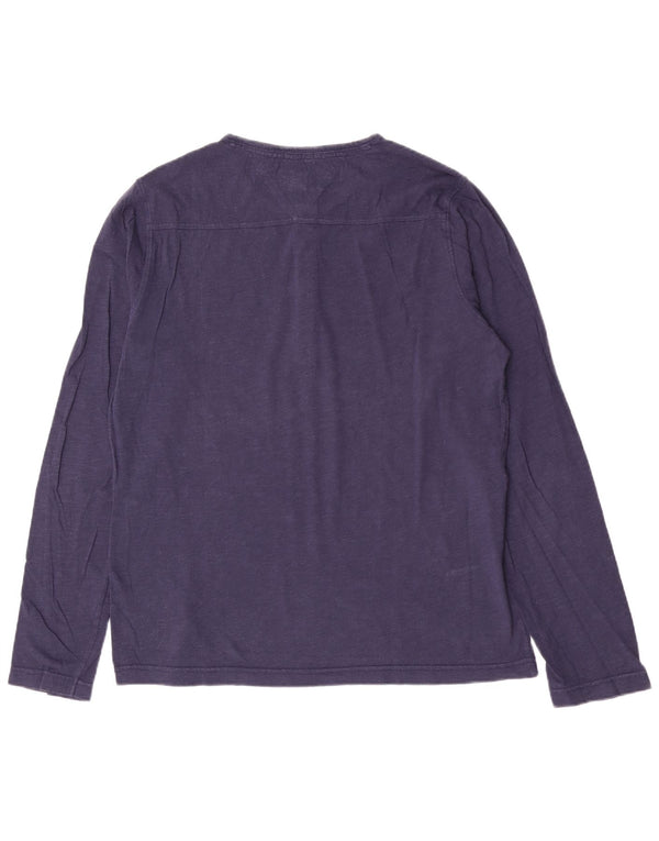 Tommy Hilfiger Herre Henley Top Langærmet Medium Navy Blue Bomuld