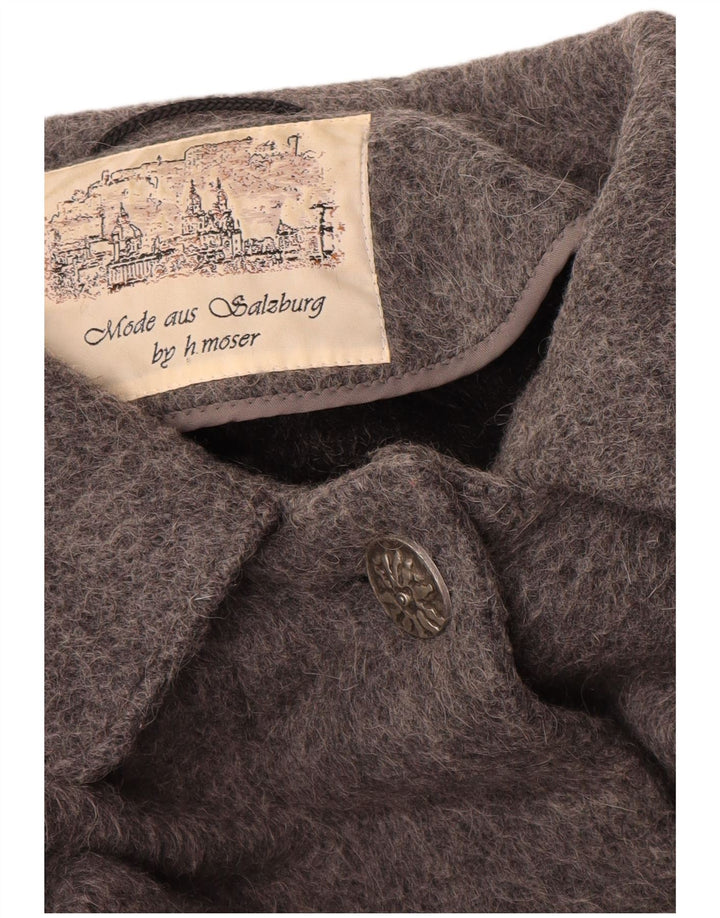 H.MOSER Dame Poncho Coat EU 44 XL Grå Uld