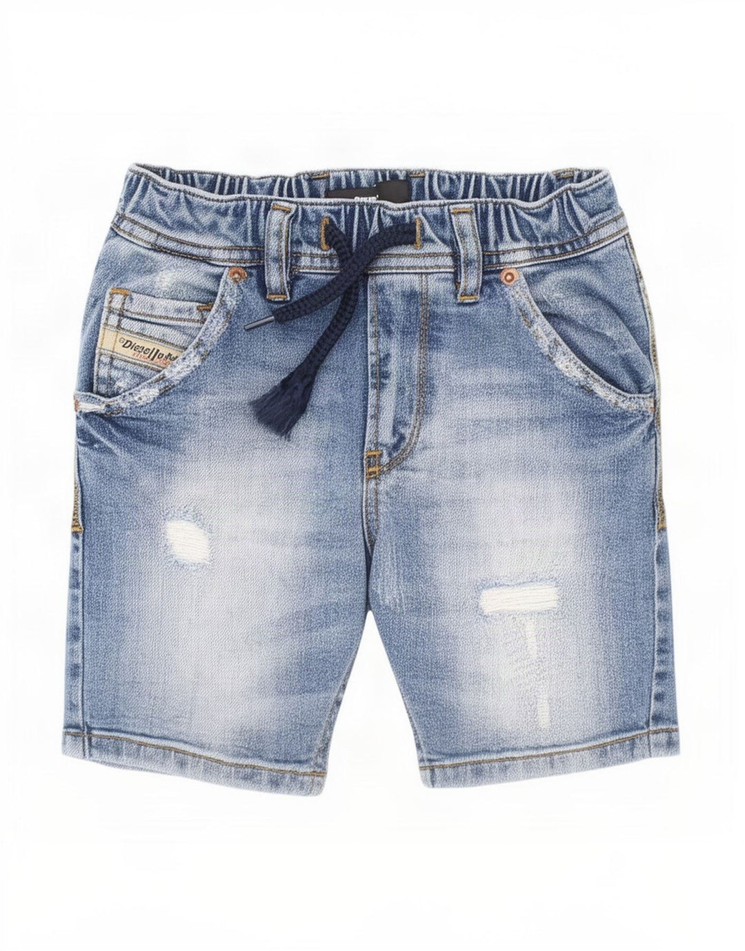 Diesel Boys Distressed Denim Shorts 3-4 år W20 Blue Cotton