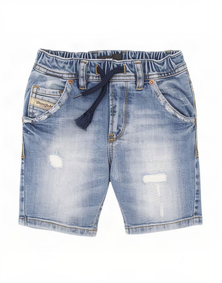 Diesel Boys Distressed Denim Shorts 3-4 år W20 Blue Cotton