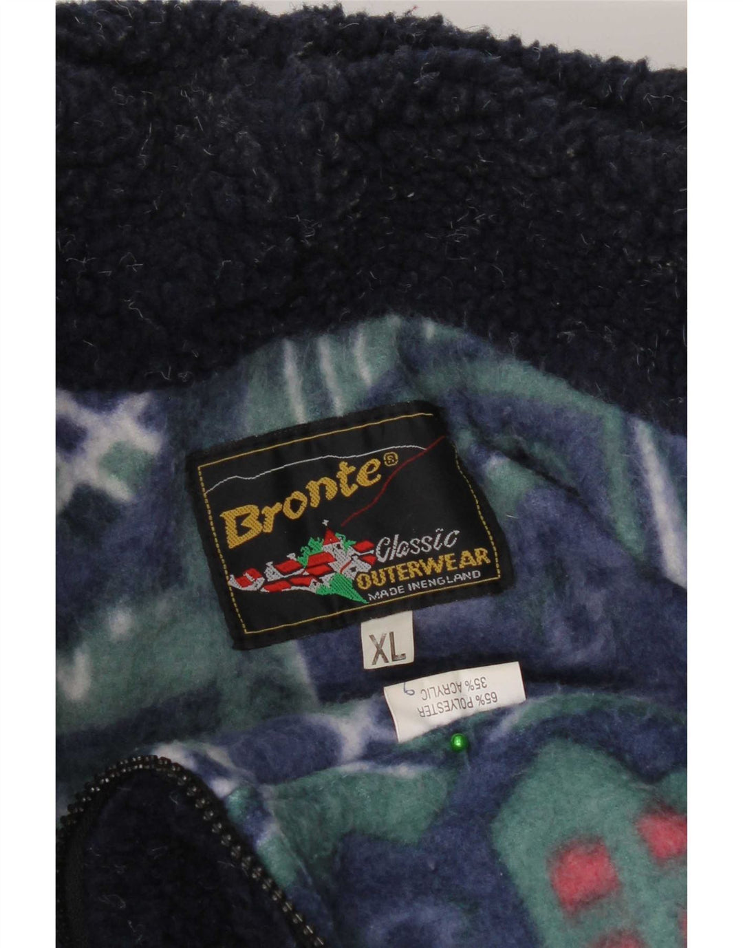 Bronte Fleecejakke til mænd UK 42 XL Navy Blue Polyester