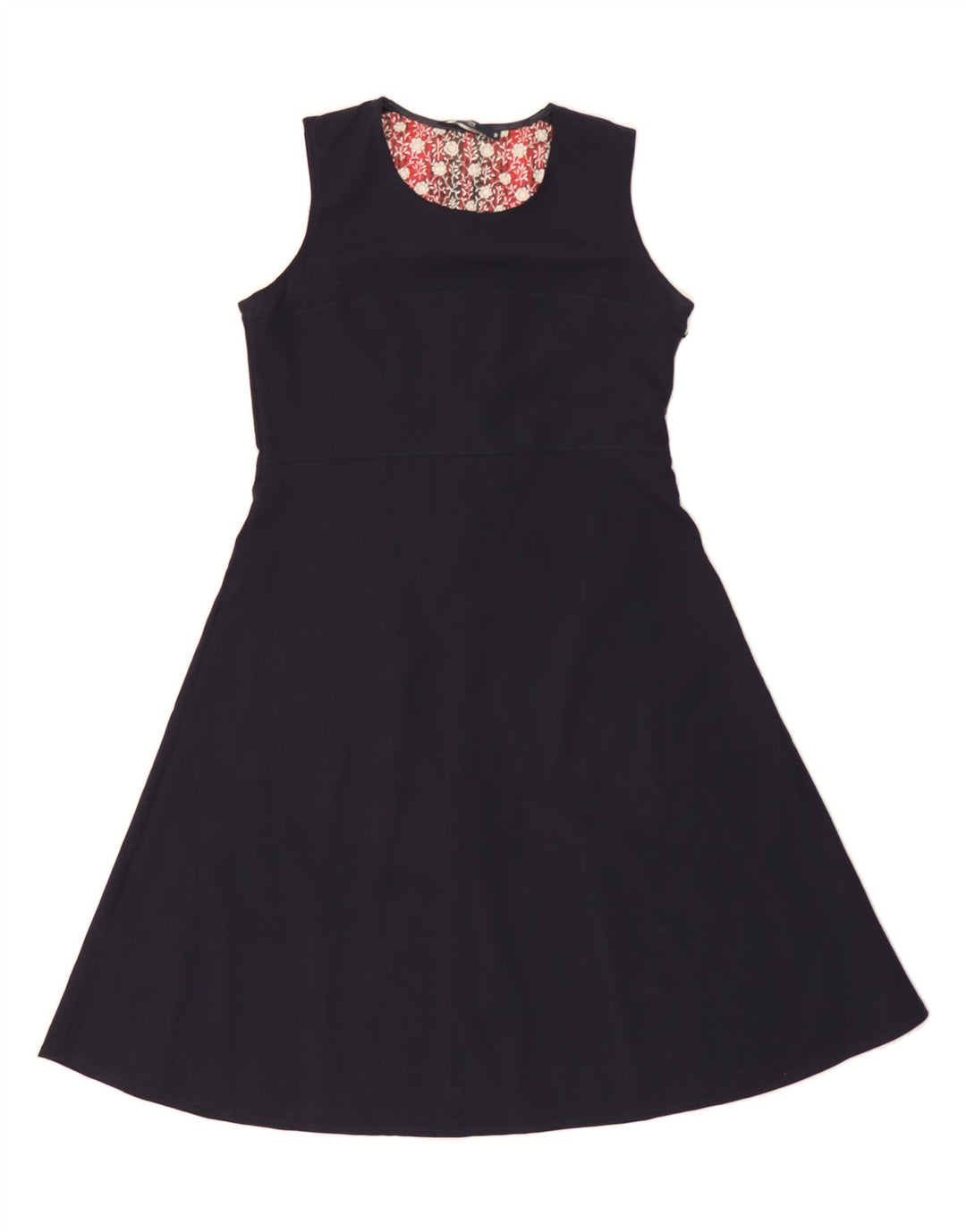WOOLRICH Womens Sleeveless A-Line Dress UK 12 Medium Navy Blue Wool Vintage Woolrich and Second-Hand Woolrich from Messina Hembry 