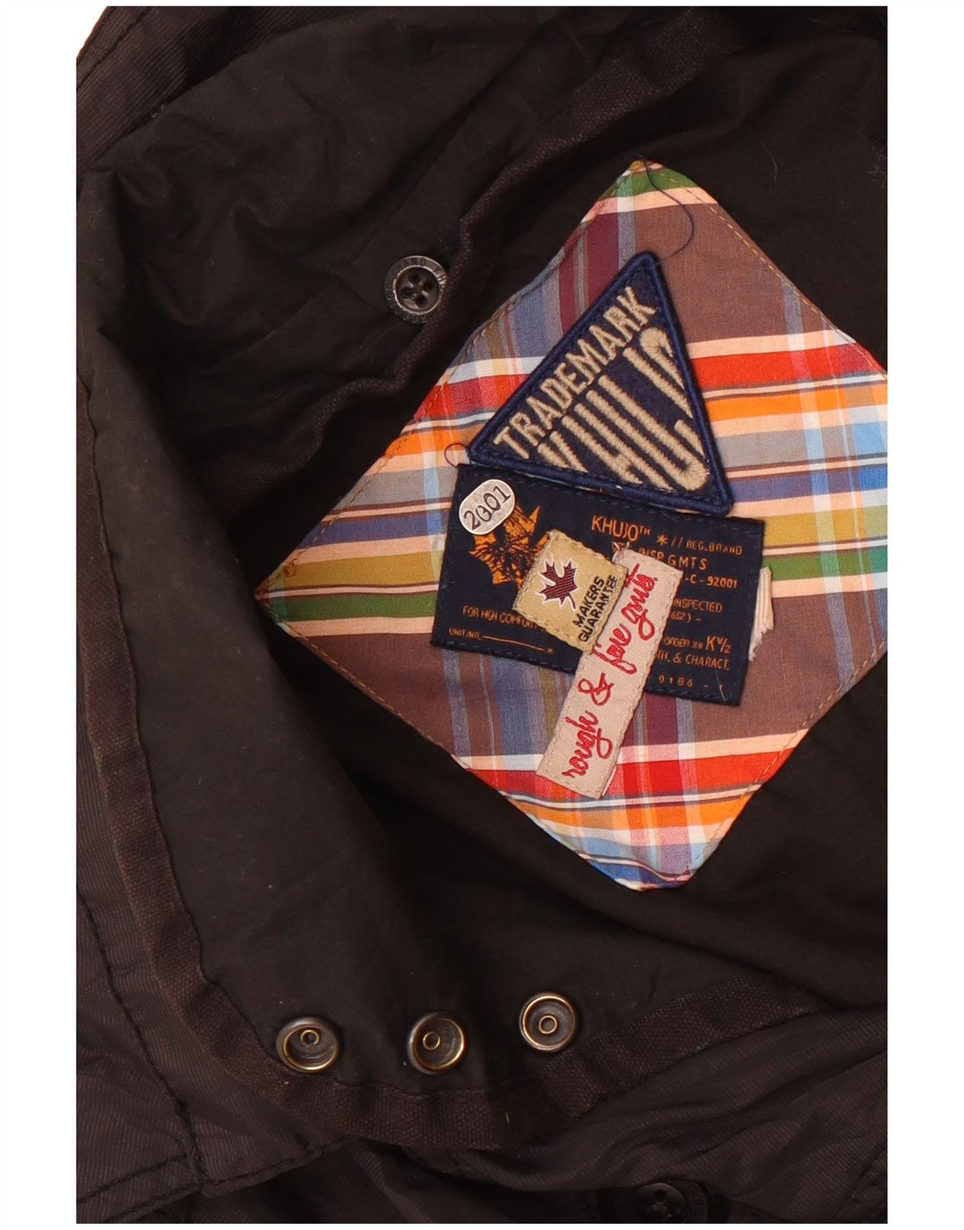 Varemærke Dame Dobbeltradet Windbreaker Jacket UK 14 Medium Black