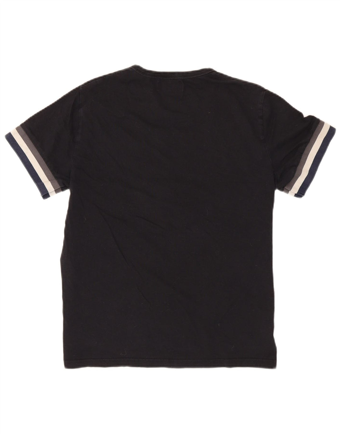 Fred Perry Herre T-shirt Top Medium Sort Colourblock Bomuld