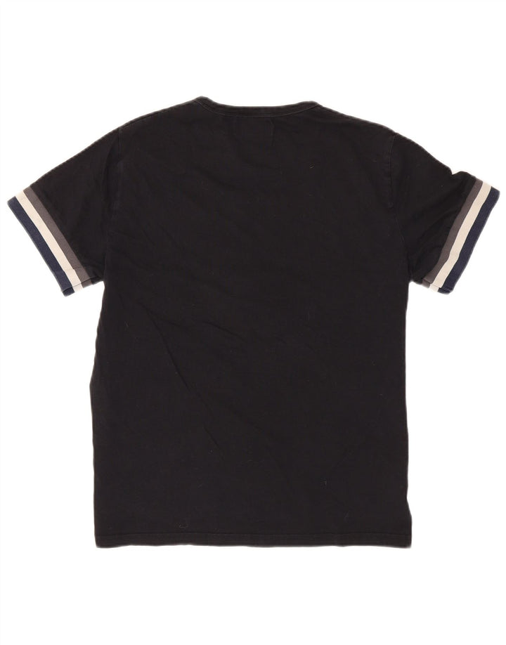 Fred Perry Herre T-shirt Top Medium Sort Colourblock Bomuld