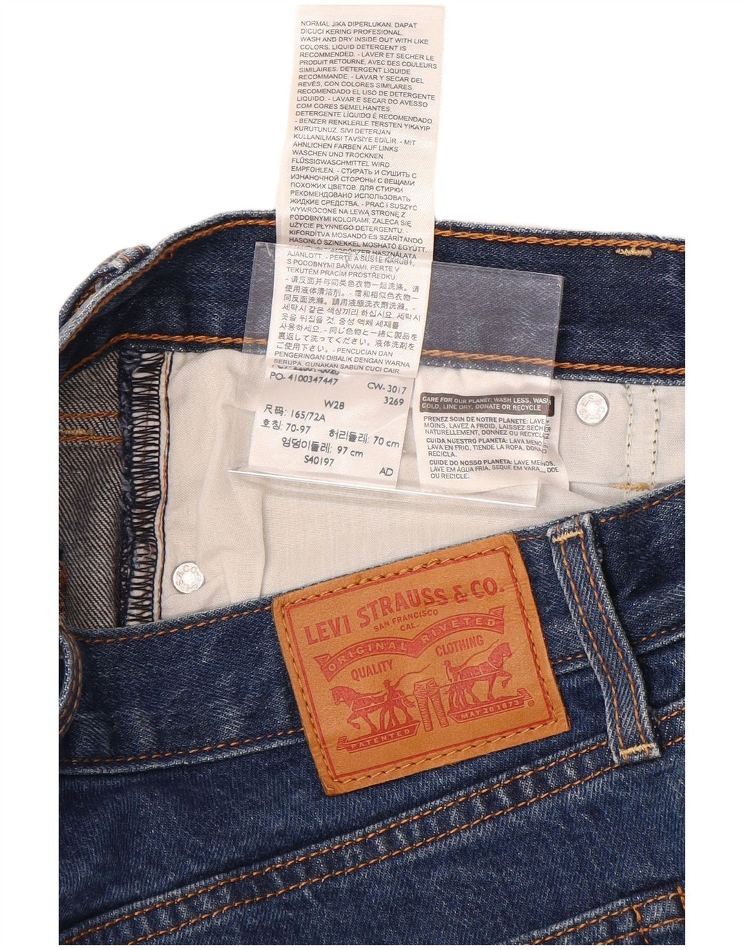 LEVI'S Womens Slim Jeans W28 L28 Blue Cotton