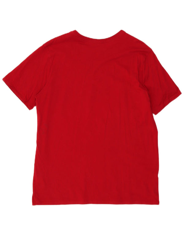 Jordan Herre grafisk T-shirt Top XL Rød Colourblock Bomuld