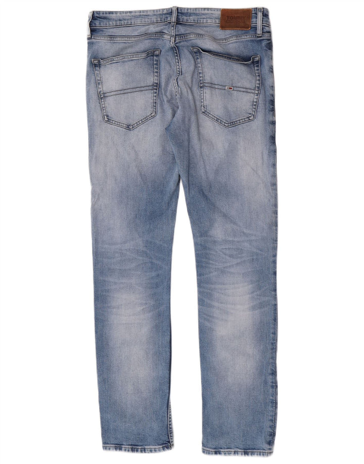 Tommy Hilfiger Herre Slim Jeans W34 L32 Blå Bomuld