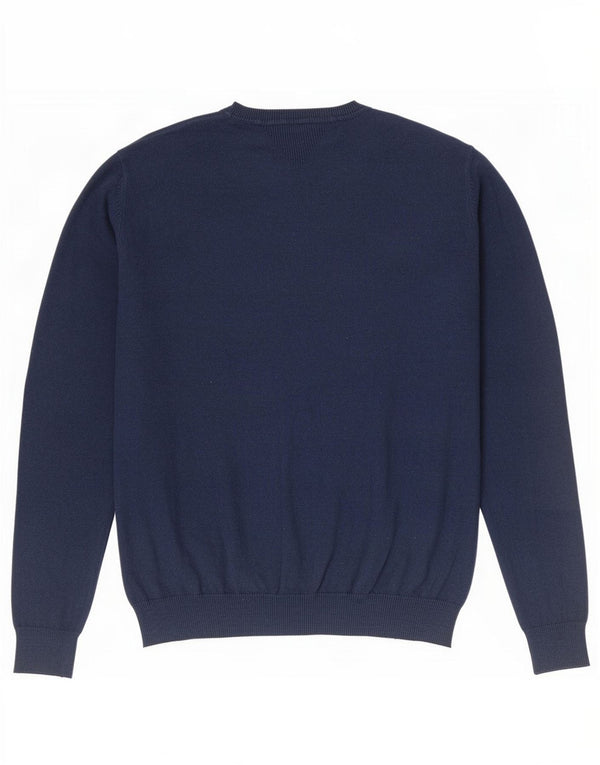 Guess drenge sweater med rund hals 15-16 år marineblå bomuld