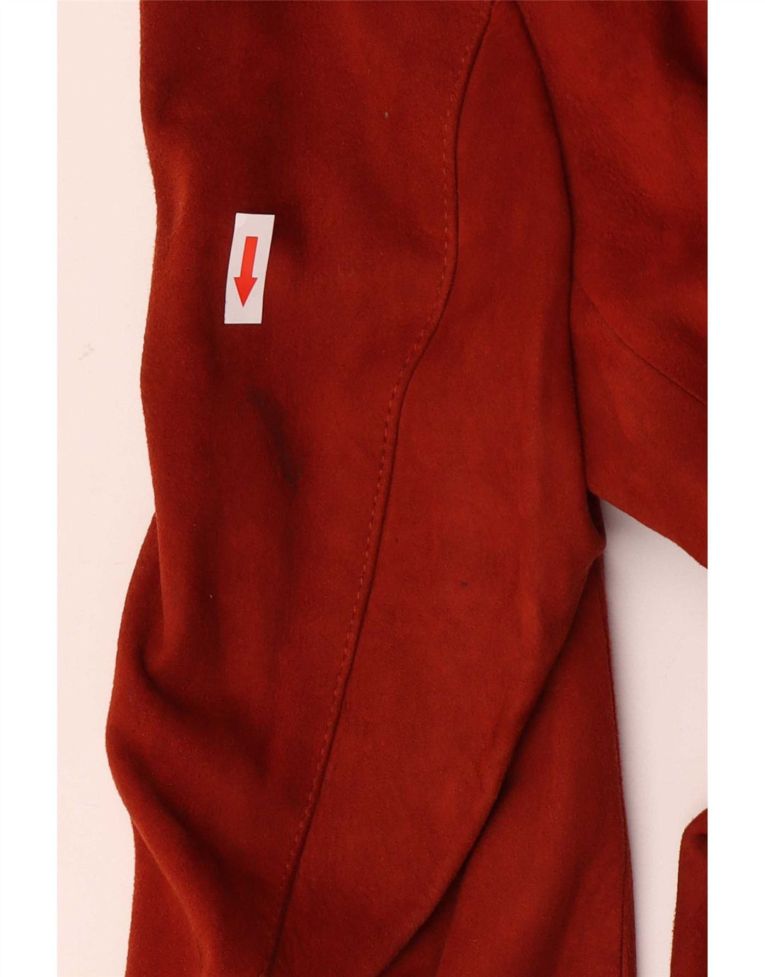 Vintage Dame Ruskindsjakke IT 52 2XL Rødt Læder