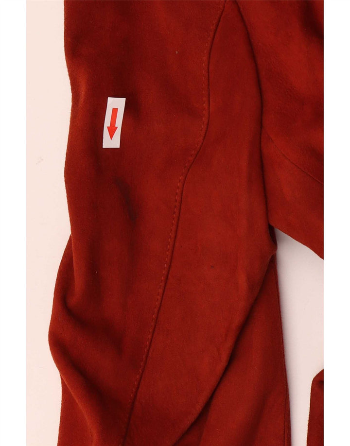 Vintage Dame Ruskindsjakke IT 52 2XL Rødt Læder
