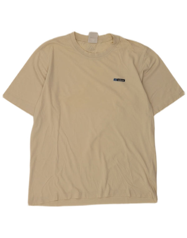 Adidas Herre T-Shirt Top Medium Beige Bomuld