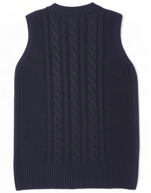 Marks & Spencer Damevest Tank Top UK 10 Small Navy Blue Polyester