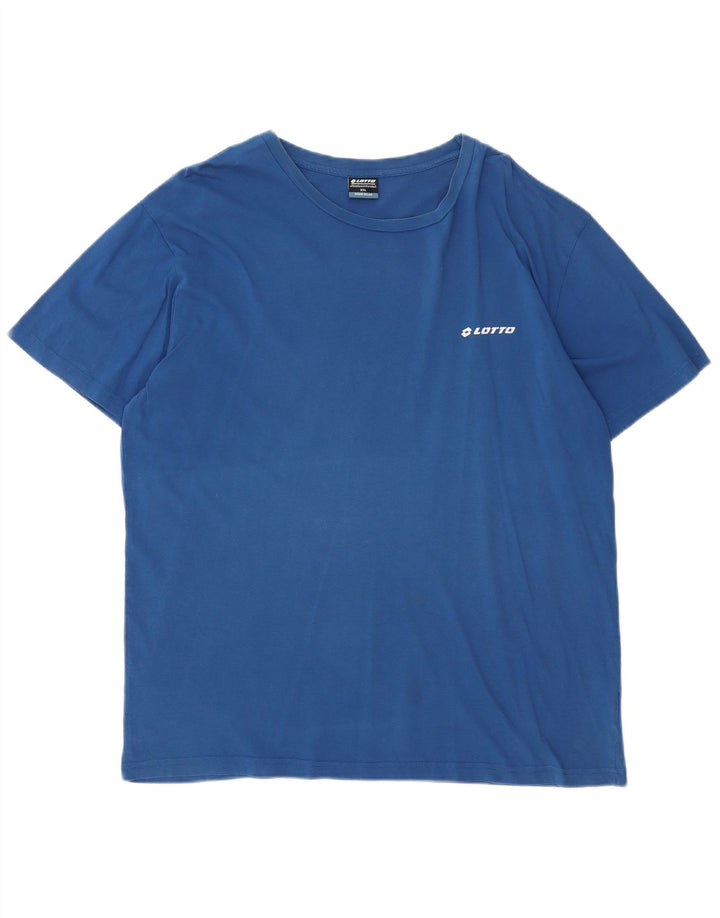 Lotto Herre T-Shirt Top 2XL Blå Bomuld