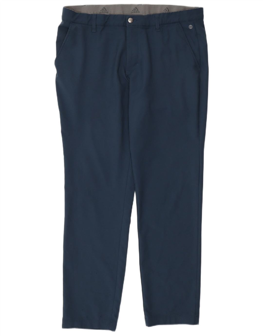 Adidas Herre Slim Chino Bukser W36 L32 Marineblå Polyester