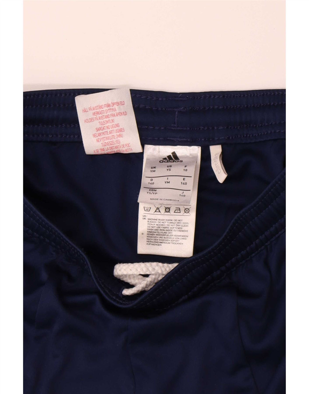 Adidas Boys Sports Shorts 9-10 år Medium Navy Blue Colourblock Polyester