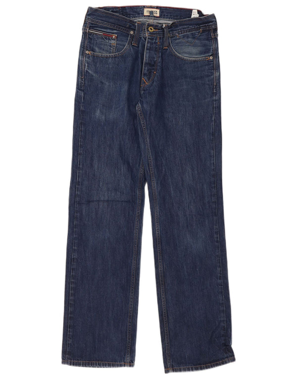 Tommy Hilfiger Straight Jeans til mænd W31 L34 Blå Bomuld