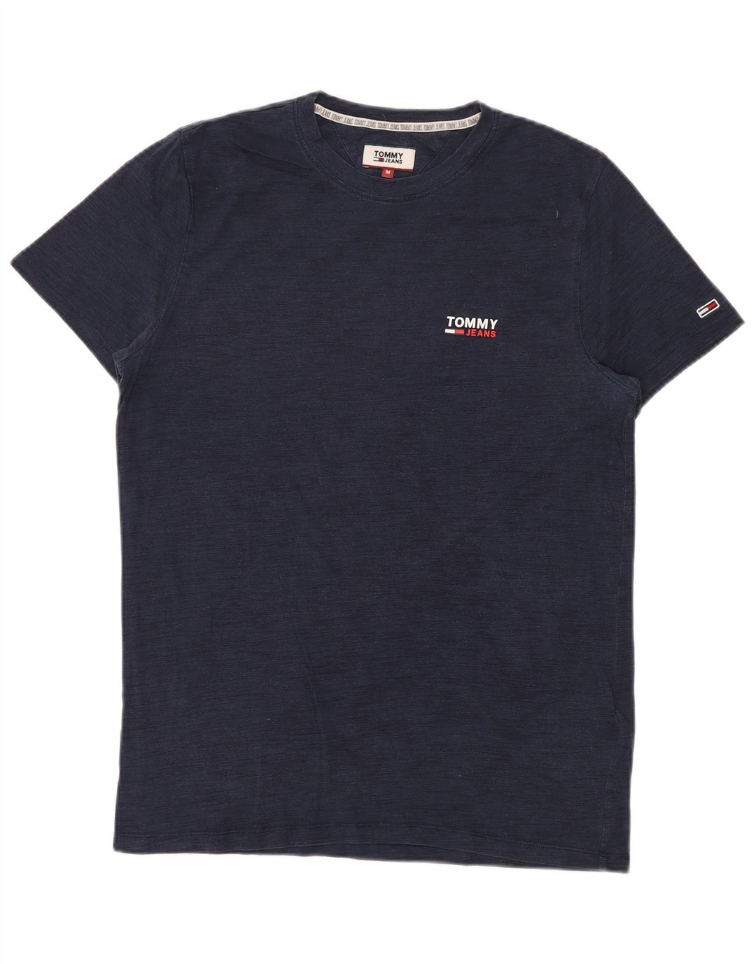 TOMMY HILFIGER Herre T-Shirt Top Medium Navy Blue Lyocell