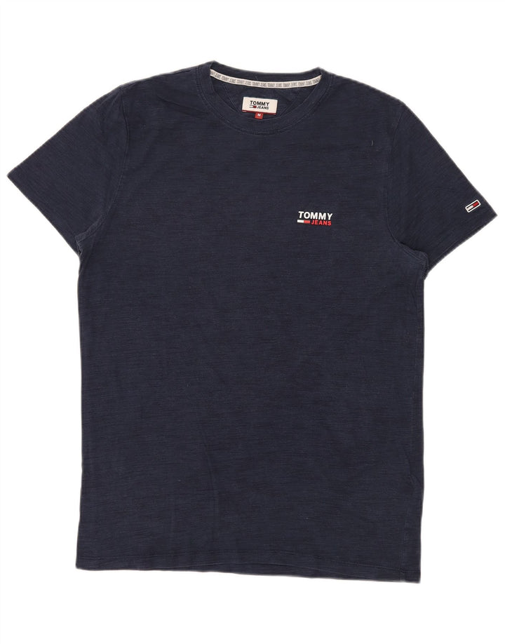 TOMMY HILFIGER Herre T-Shirt Top Medium Navy Blue Lyocell