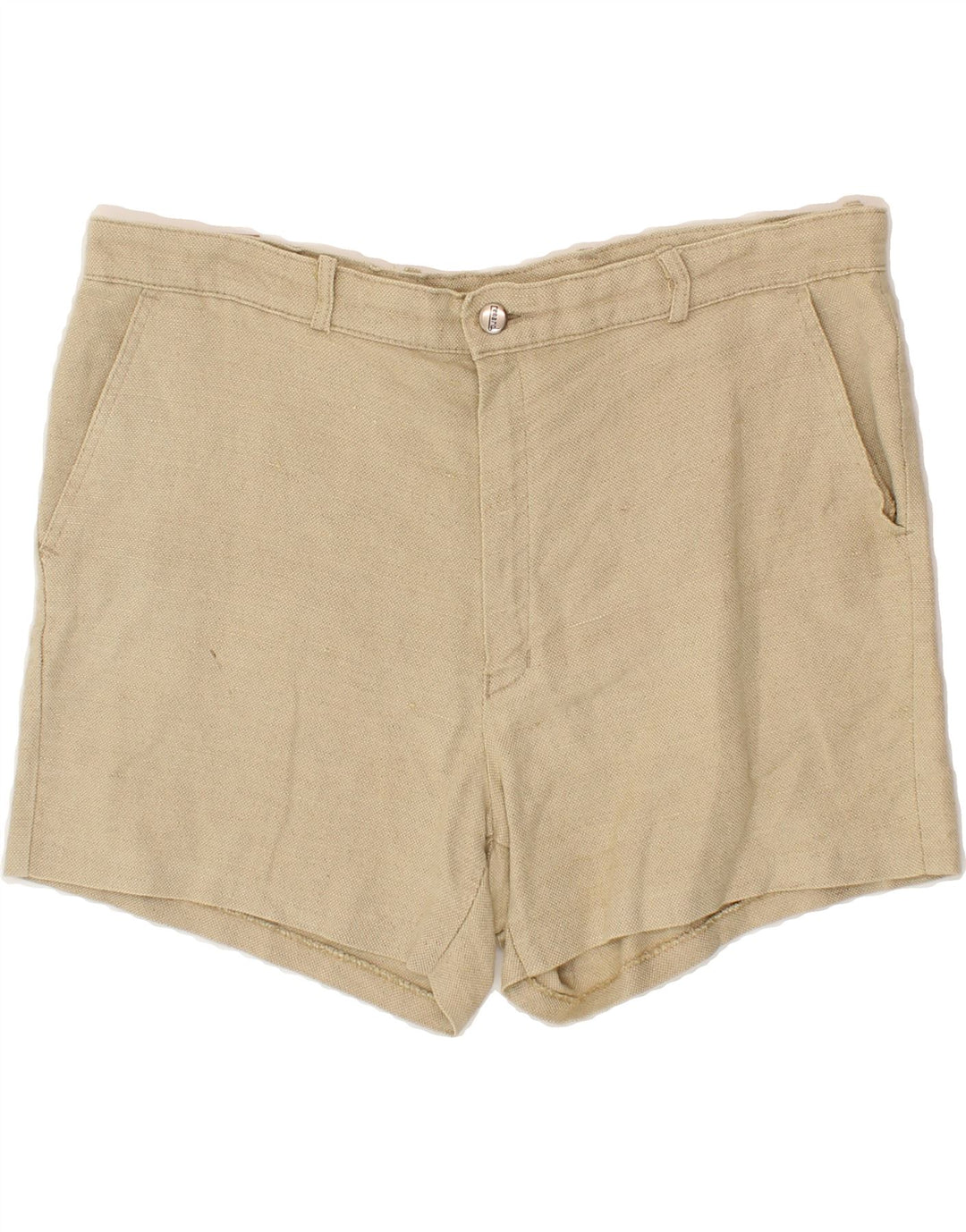 VINTAGE Womens Chino Shorts W38 XL Beige Cotton Vintage Vintage and Second-Hand Vintage from Messina Hembry 