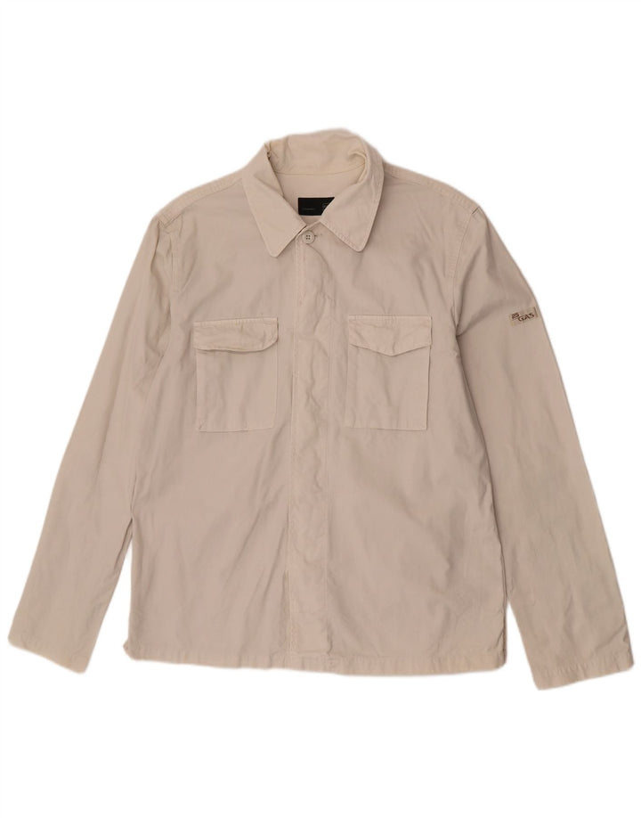 Gas Bomber Jacket UK 42 XL Off White Bomuld