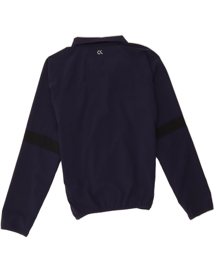 CALVIN KLEIN Mens Tracksuit Top Jacket Medium Navy Blue Polyester Vintage Calvin Klein and Second-Hand Calvin Klein from Messina Hembry 