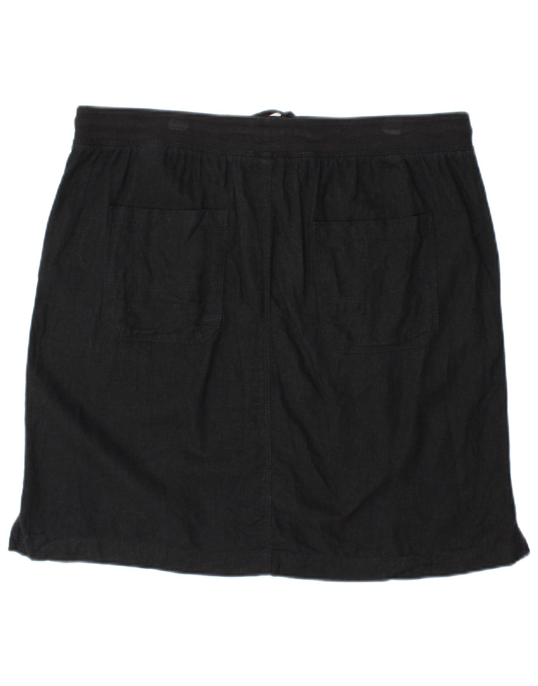 MARKS & SPENCER Mininederdel til kvinder UK 16 Large W34 Black Linen