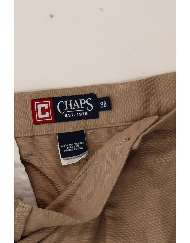 CHAPS Mens Chino Shorts W38 XL Beige Polyester Vintage Chaps and Second-Hand Chaps from Messina Hembry 