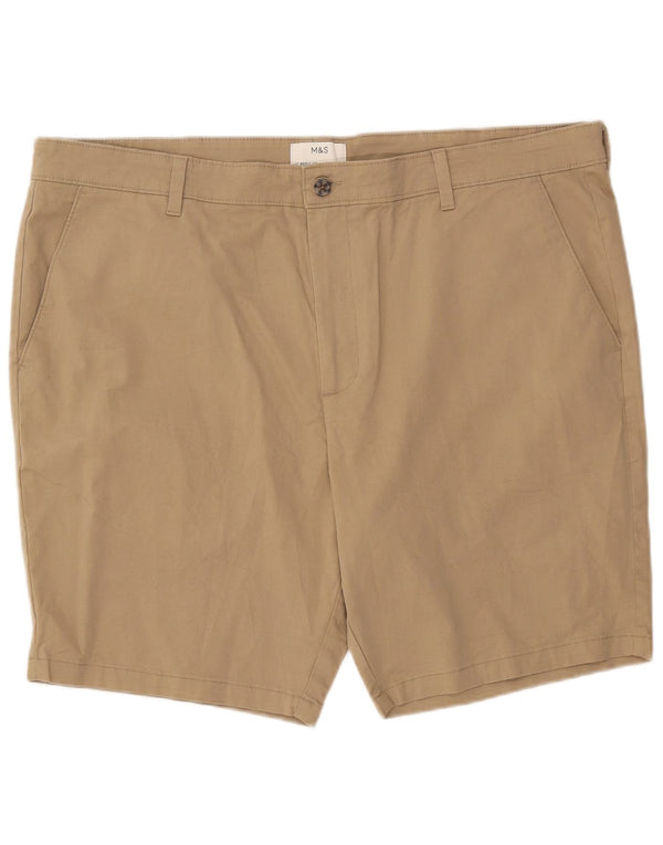 Marks & Spencer Herre Chino Shorts W44 2XL Beige Bomuld
