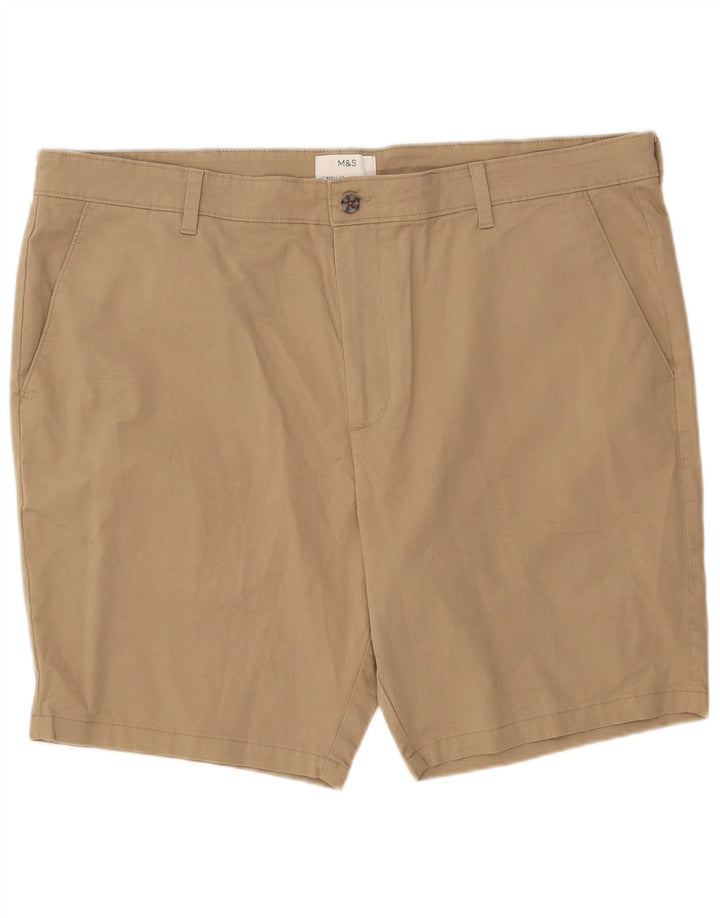 Marks & Spencer Herre Chino Shorts W44 2XL Beige Bomuld