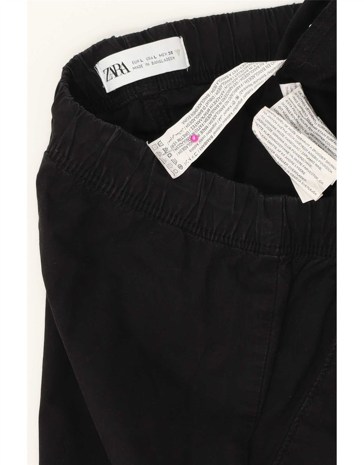 Zara Herre Casual Shorts Large W34 Sort Bomuld