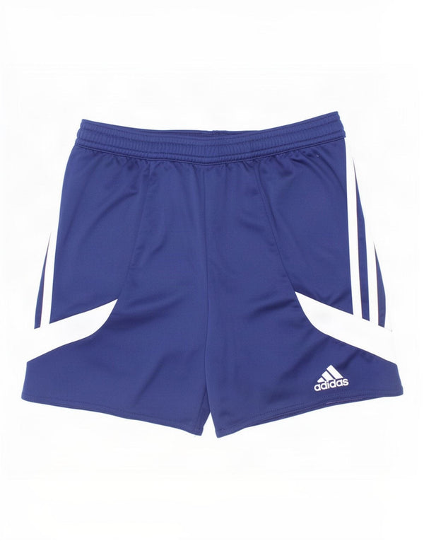 Adidas Boys Climalite Sportshorts 9-10 år Medium Blue Colourblock