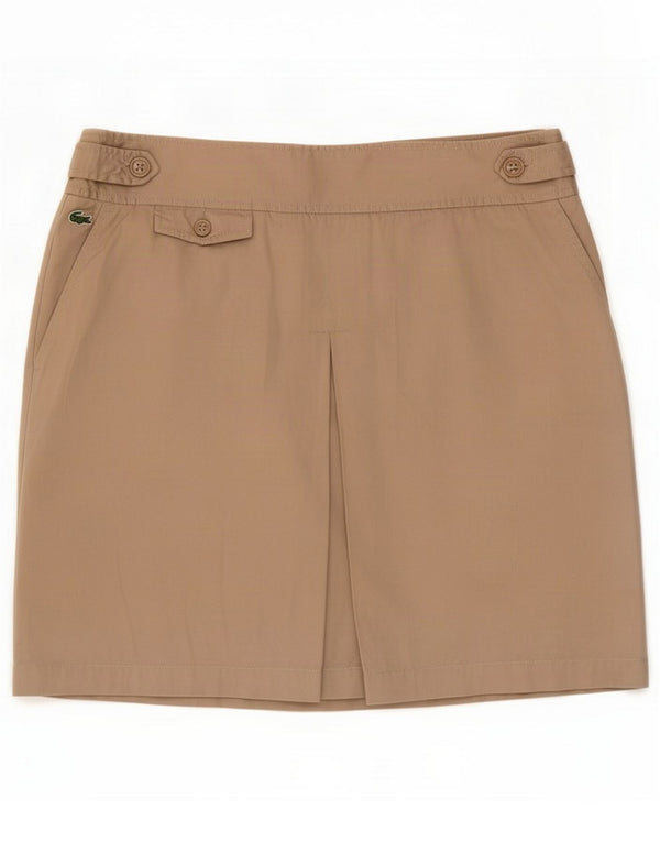 Lacoste Dame Mini-nederdel Størrelse 46 XL W34 Beige Bomuld